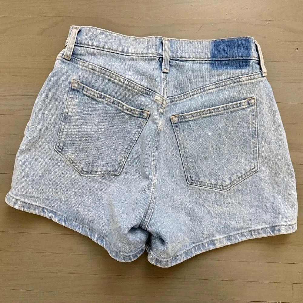 Abercrombie & Fitch Black and Light Blue Jean Shorts - Picture 9 of 9